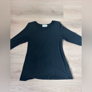 Bamboo by whispers black half sleeve top size small